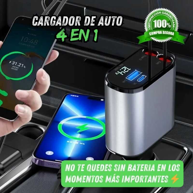 CARGADOR DE AUTO 4 EN 1