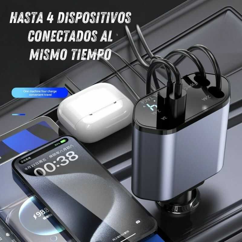 CARGADOR DE AUTO 4 EN 1