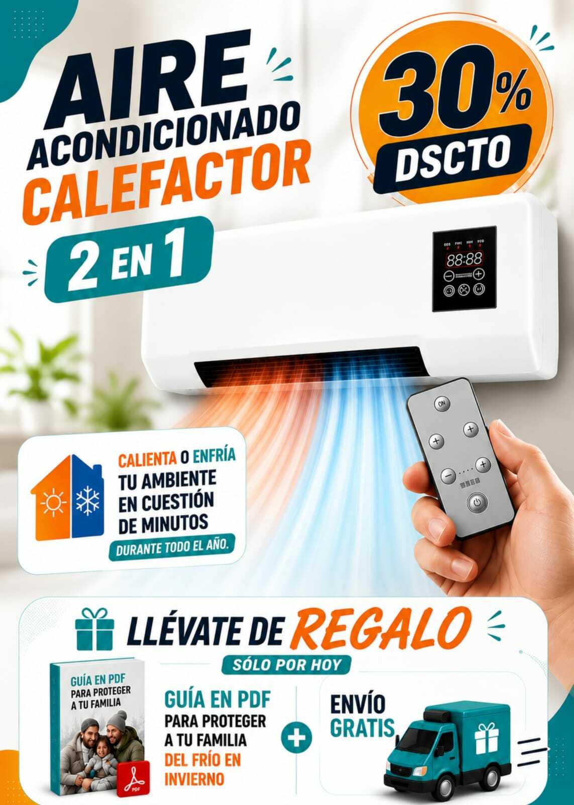 AIRE ACONDICIONADO CALEFACTOR 2 EN 1