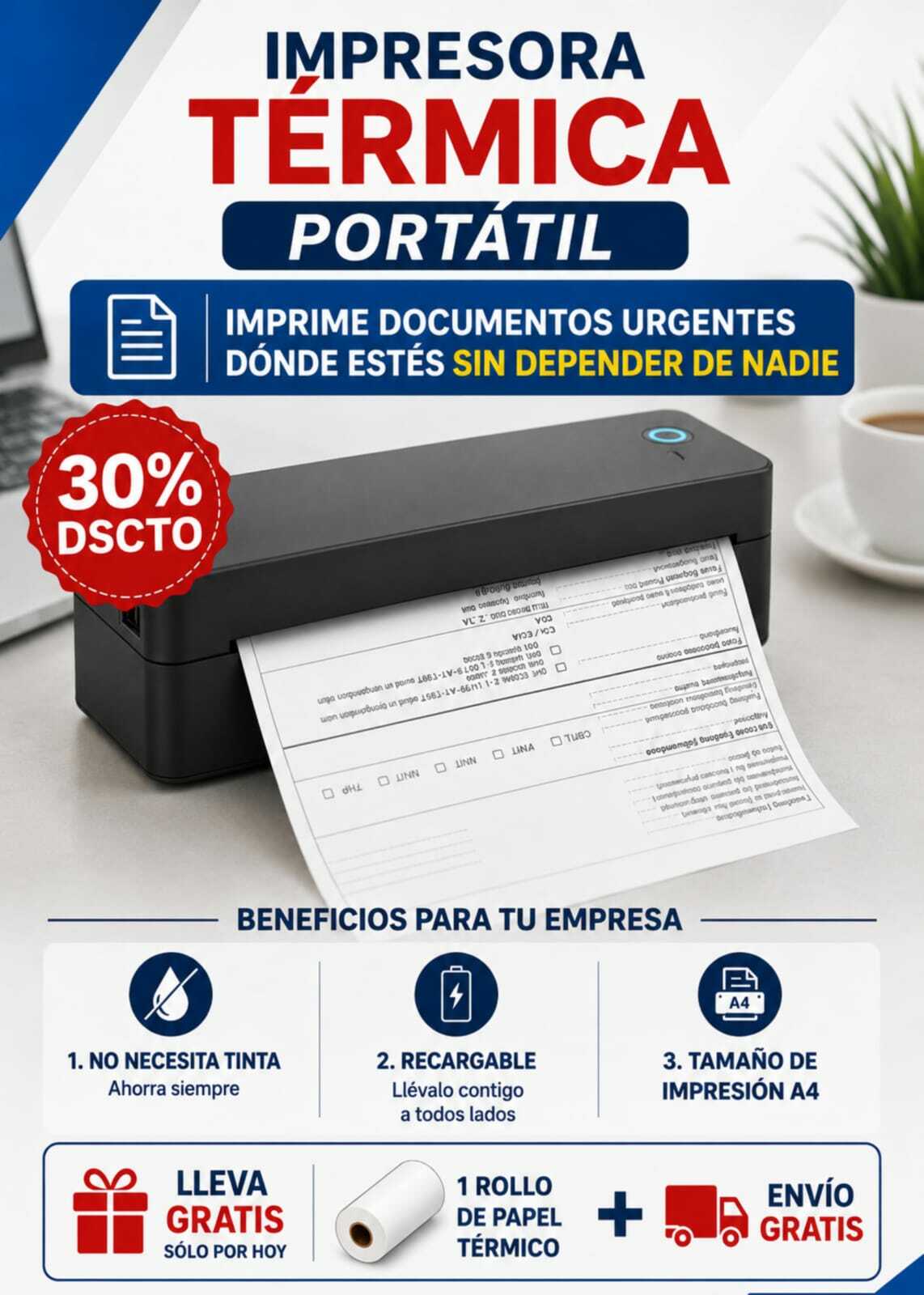 IMPRESORA TÉRMICA PORTÁTIL