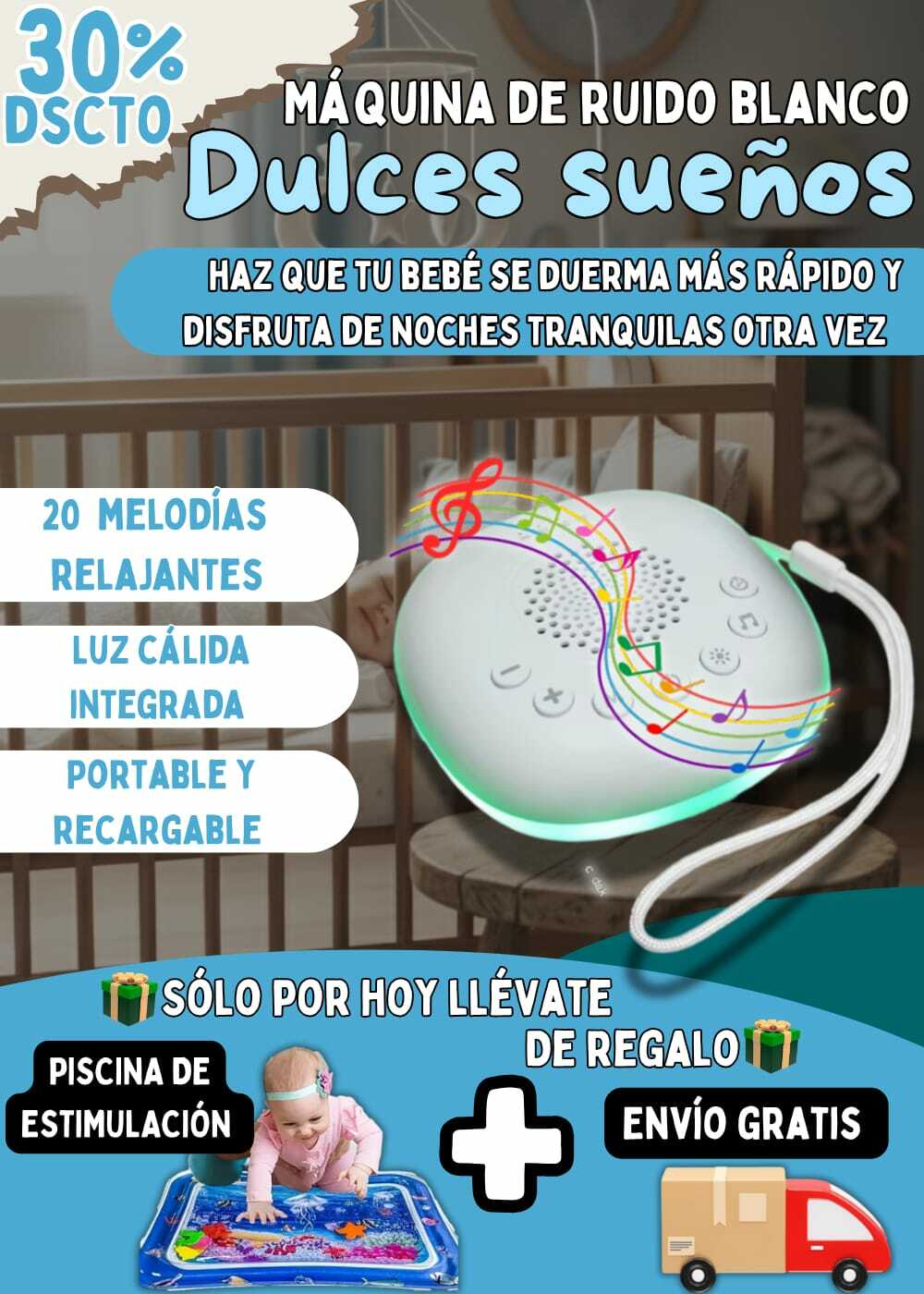 MAQUINA DE RUIDO BLANCO DULCES SUEÑOS