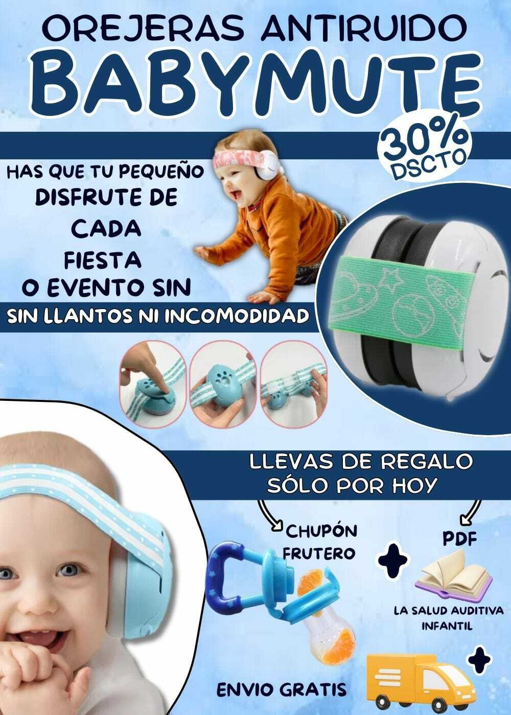 OREJERAS ANTIRUIDO BABYMUTE