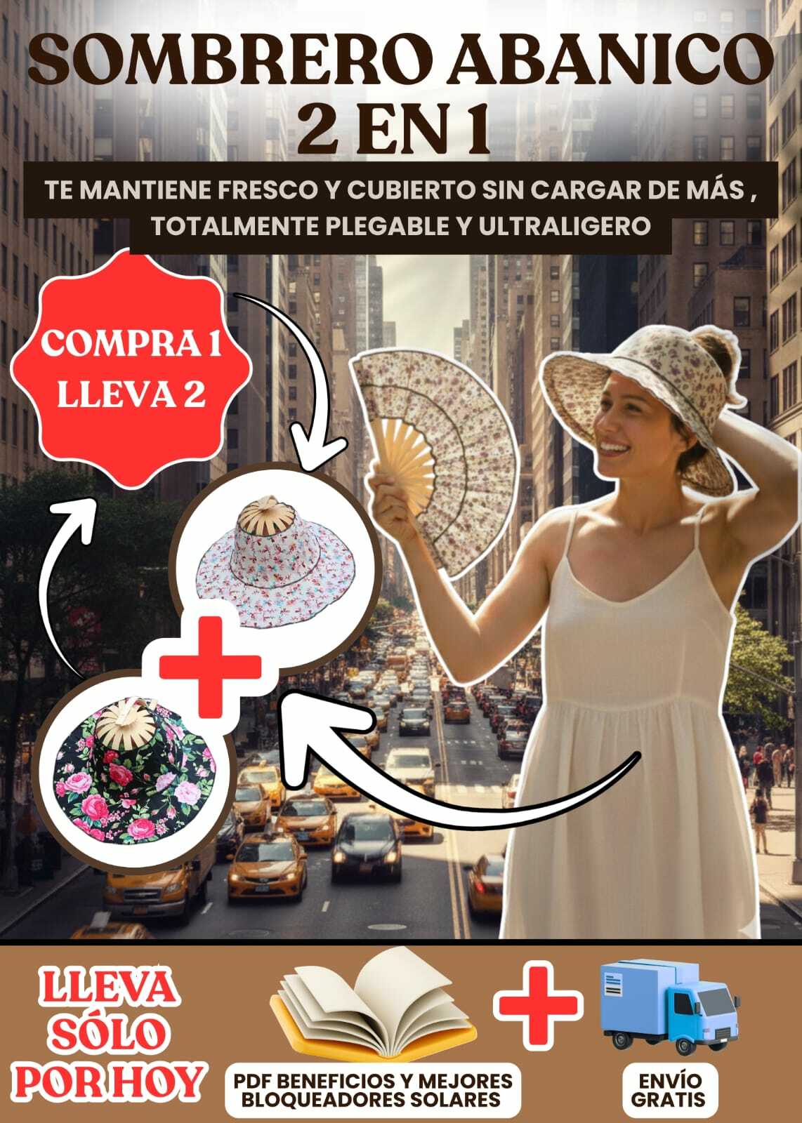 2 SOMBREROS ABANICO (AL PRECIO DE 1)